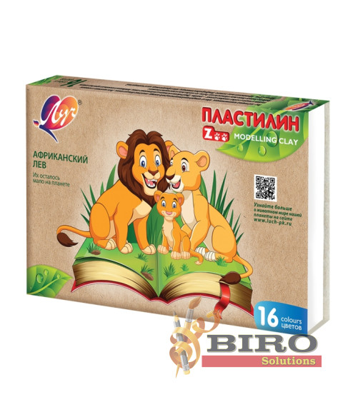 Pastă de modelat ZOO, 16 culori x 15 gr.